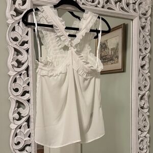 JCrew white crisscross front tank top NWT